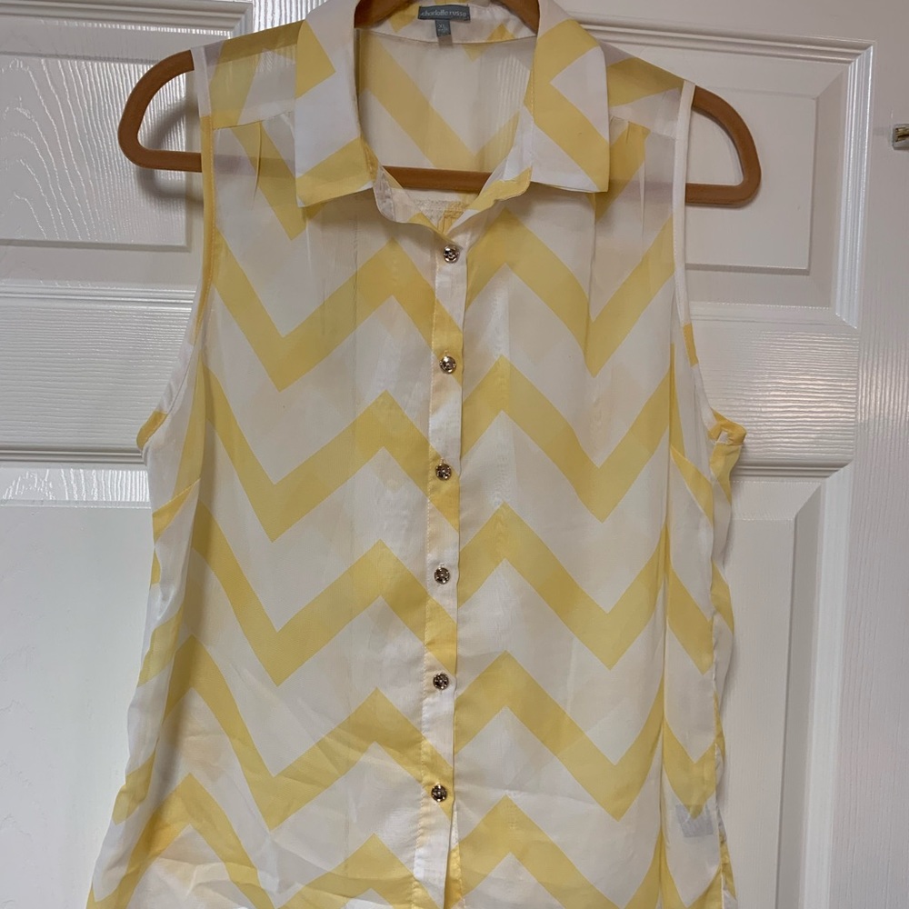 Charlotte Russe Women's Sheer Sleeveless Blouse, Size XL